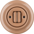 PORCELAIN WALL LIGHT SWITCH DERMA DOUBLE - DYKE & DEAN