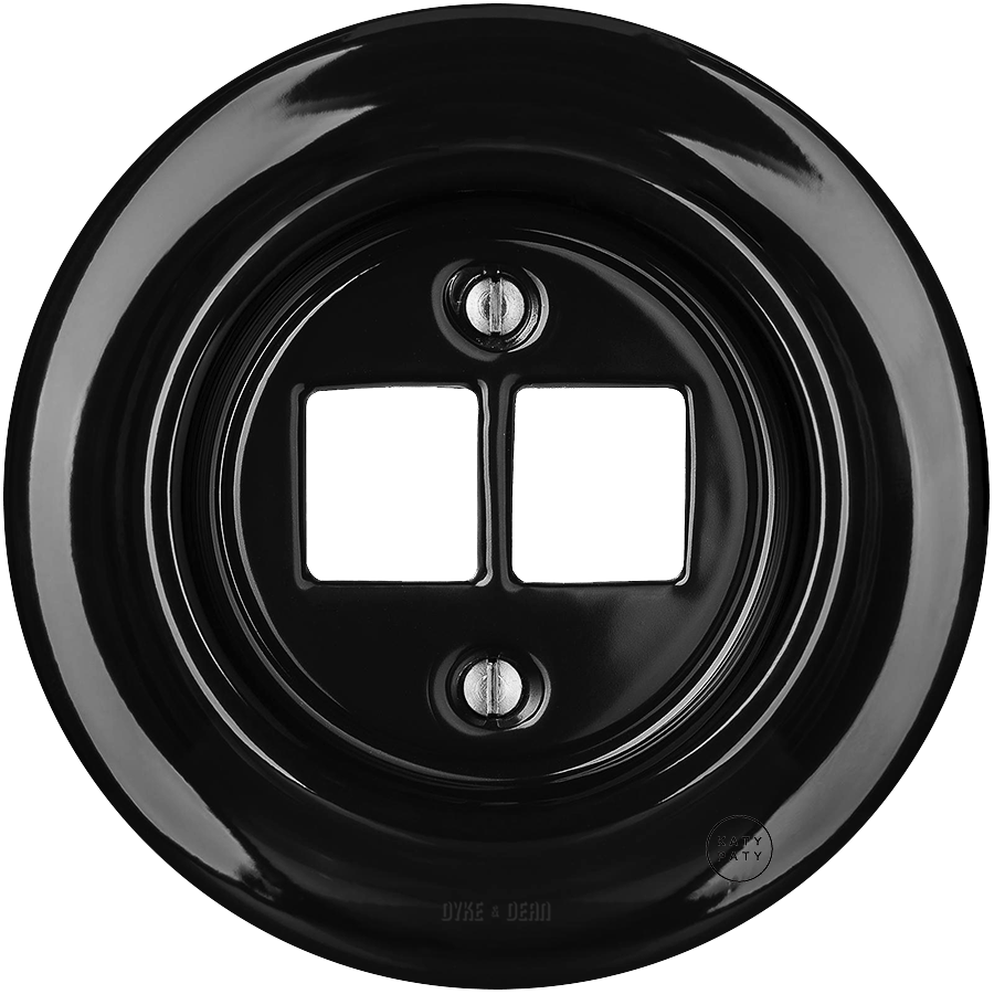 PORCELAIN WALL SOCKET BLACK PC/USB - DYKE & DEAN