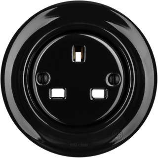 PORCELAIN WALL SOCKET BLACK UK - DYKE & DEAN