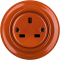 PORCELAIN WALL SOCKET BRICK RED UK - DYKE & DEAN