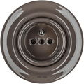 PORCELAIN WALL SOCKET BROWN - DYKE & DEAN