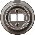 PORCELAIN WALL SOCKET BROWN PC/USB - DYKE & DEAN