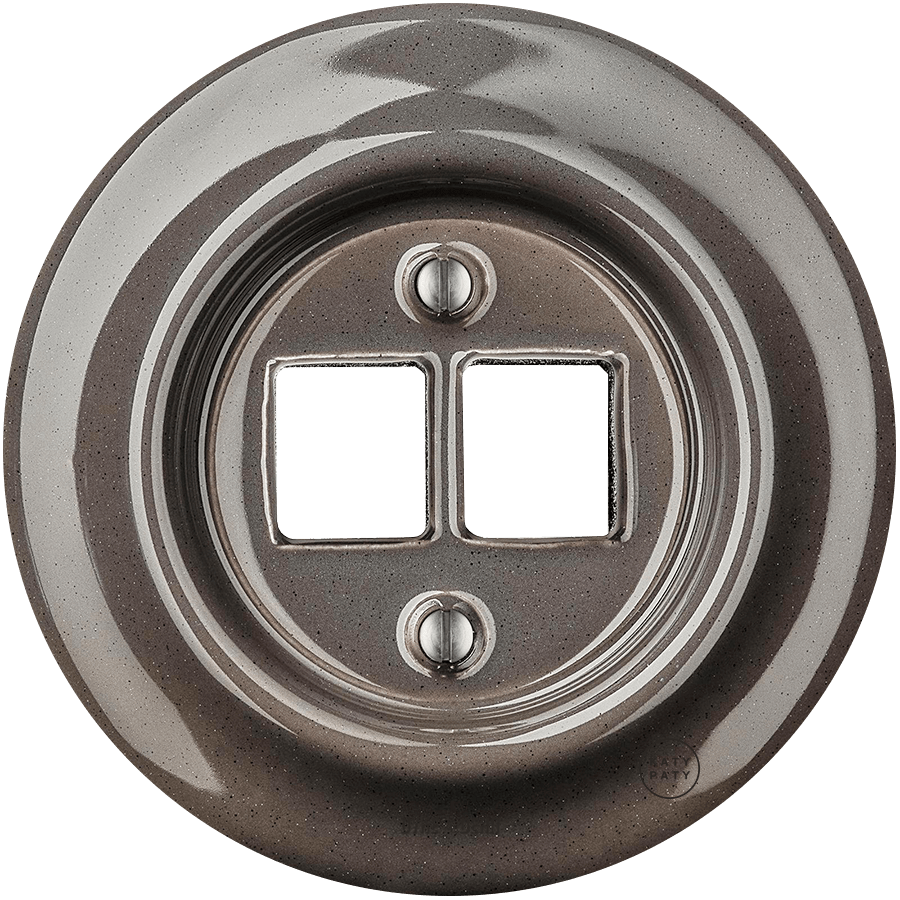 PORCELAIN WALL SOCKET BROWN PC/USB - DYKE & DEAN