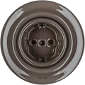 PORCELAIN WALL SOCKET BROWN SCHUKO - DYKE & DEAN