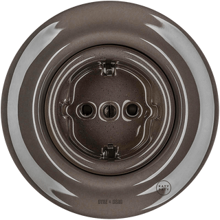 PORCELAIN WALL SOCKET BROWN SCHUKO - DYKE & DEAN