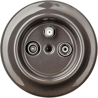 PORCELAIN WALL SOCKET BROWN TV ANTENNA - DYKE & DEAN