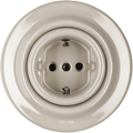 PORCELAIN WALL SOCKET CAPPUCCINO SCHUKO - DYKE & DEAN