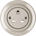 PORCELAIN WALL SOCKET CAPPUCCINO UK - DYKE & DEAN