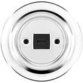PORCELAIN WALL SOCKET CHROME USB-C - DYKE & DEAN
