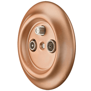 PORCELAIN WALL SOCKET COPPER TV ANTENNA - DYKE & DEAN