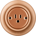 PORCELAIN WALL SOCKET COPPER USA 15 AMP - DYKE & DEAN