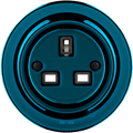 PORCELAIN WALL SOCKET DARK BLUE UK - DYKE & DEAN