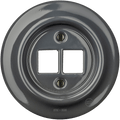 PORCELAIN WALL SOCKET DARK GREY PC/USB - DYKE & DEAN