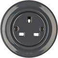 PORCELAIN WALL SOCKET DARK GREY UK - DYKE & DEAN