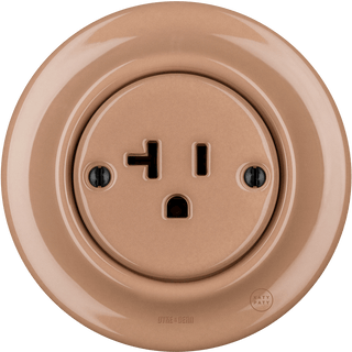 PORCELAIN WALL SOCKET DERMA USA 20 AMP - DYKE & DEAN