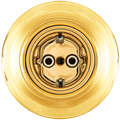 PORCELAIN WALL SOCKET GOLD SCHUKO - DYKE & DEAN
