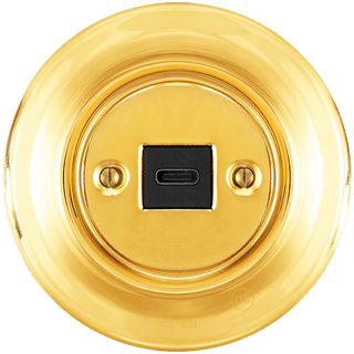 PORCELAIN WALL SOCKET GOLD USB-C - DYKE & DEAN