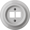 PORCELAIN WALL SOCKET GREY PC/USB - DYKE & DEAN