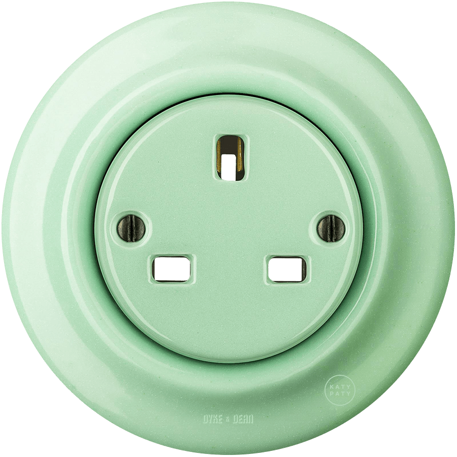 PORCELAIN WALL SOCKET MINT UK - DYKE & DEAN