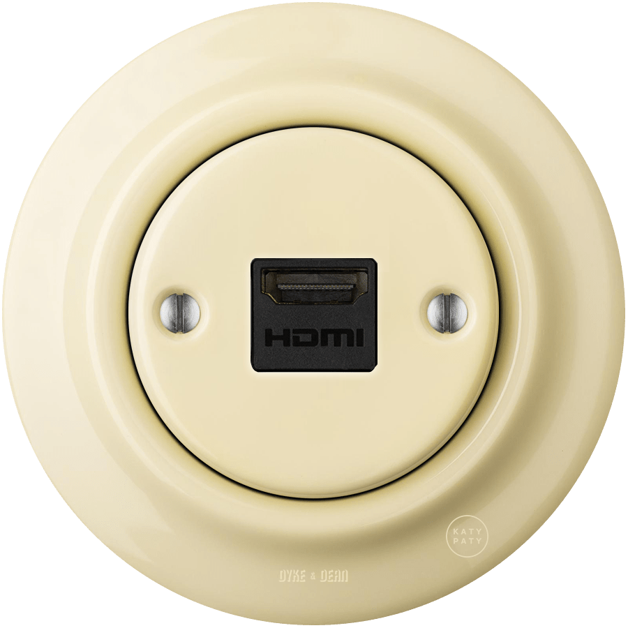 PORCELAIN WALL SOCKET VANILLA HDMI - DYKE & DEAN