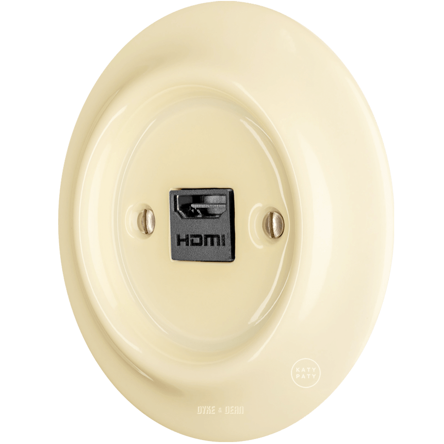 PORCELAIN WALL SOCKET VANILLA HDMI - DYKE & DEAN