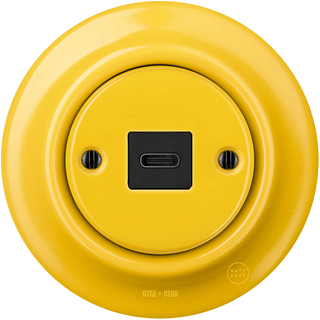 PORCELAIN WALL SOCKET YELLOW USB-C - DYKE & DEAN