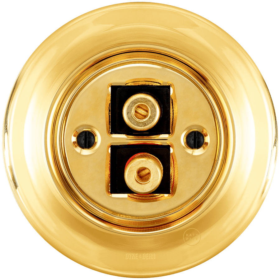 PORCELAIN WALL SPEAKER SOCKET GOLD - DYKE & DEAN