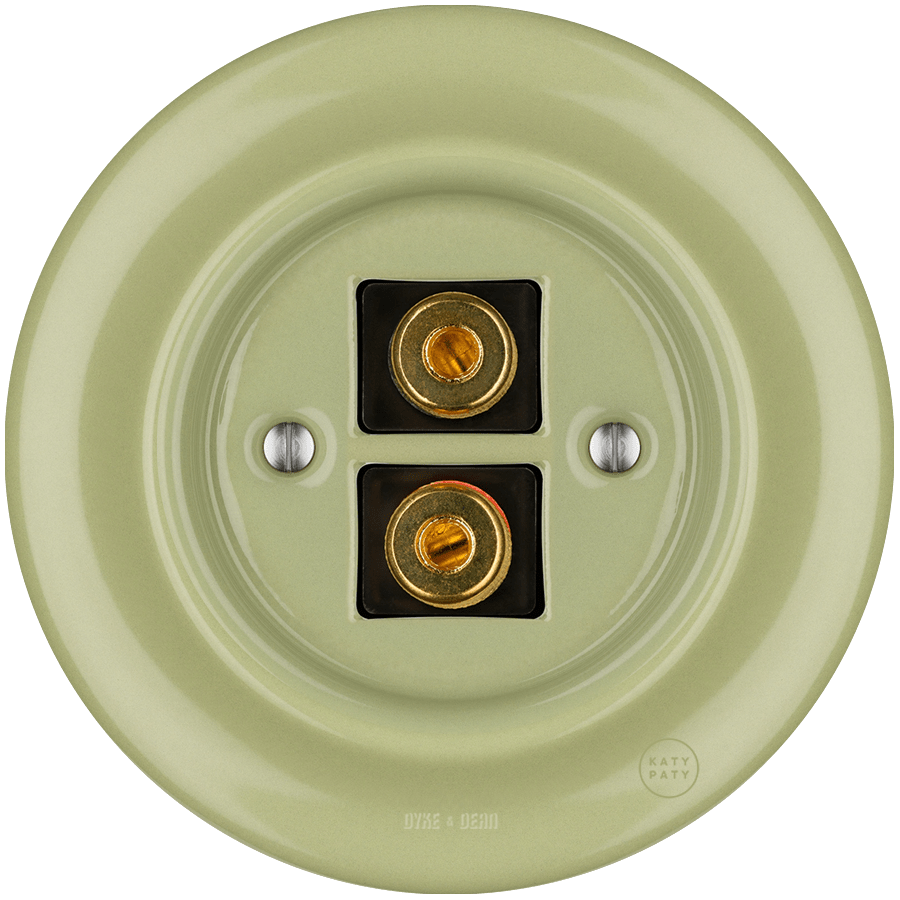 PORCELAIN WALL SPEAKER SOCKET MOSS GREEN - DYKE & DEAN