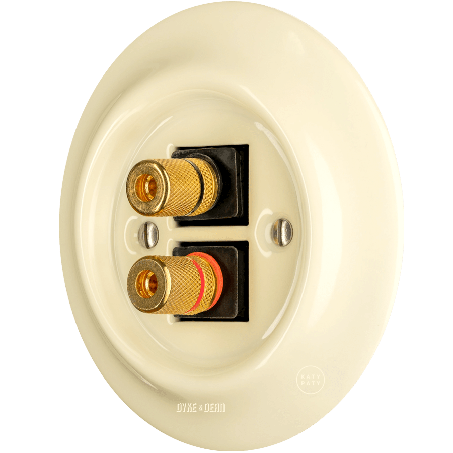 PORCELAIN WALL SPEAKER SOCKET VANILLA - DYKE & DEAN