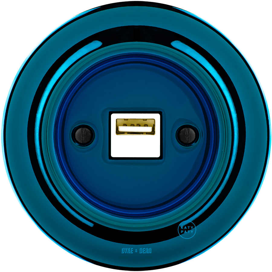 PORCELAIN WALL USB CHARGER DARK BLUE - DYKE & DEAN