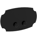 VENETIAN CORNERS TOILET FLUSH PLATE BLACK - DYKE & DEAN