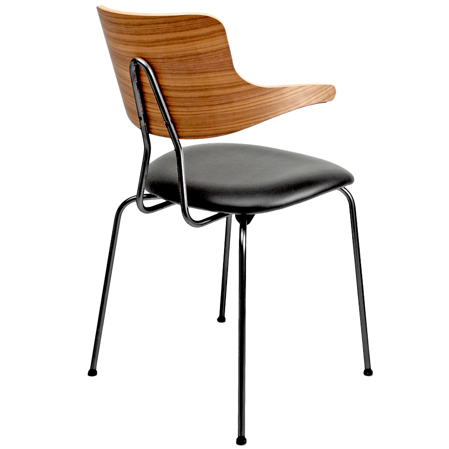 VL118 LEATHER & WOOD CHAIR - DYKE & DEAN