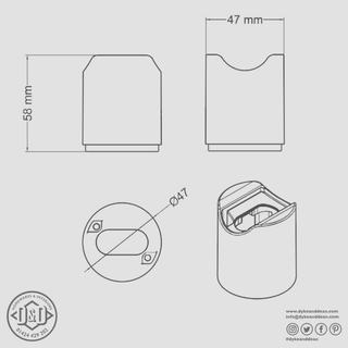 WATERPROOF PEG TUBE BULB MOUNT BLACK - DYKE & DEAN