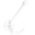 WHITE DOOR KNOB HOOK TRIPLE - DYKE & DEAN