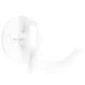 WHITE KNOB DOOR HOOK DOUBLE - DYKE & DEAN