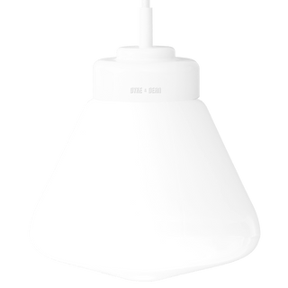 WHITE PORCELAIN CERAMIC PENDANT - DYKE & DEAN