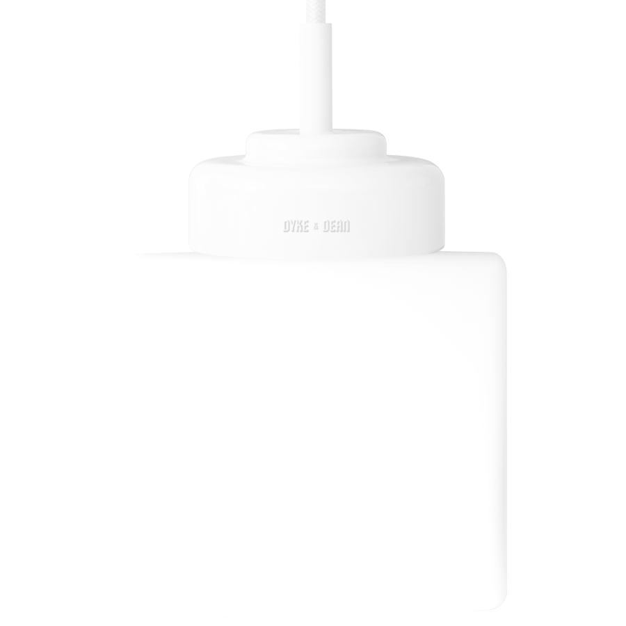 WHITE PORCELAIN CERAMIC PENDANT - DYKE & DEAN