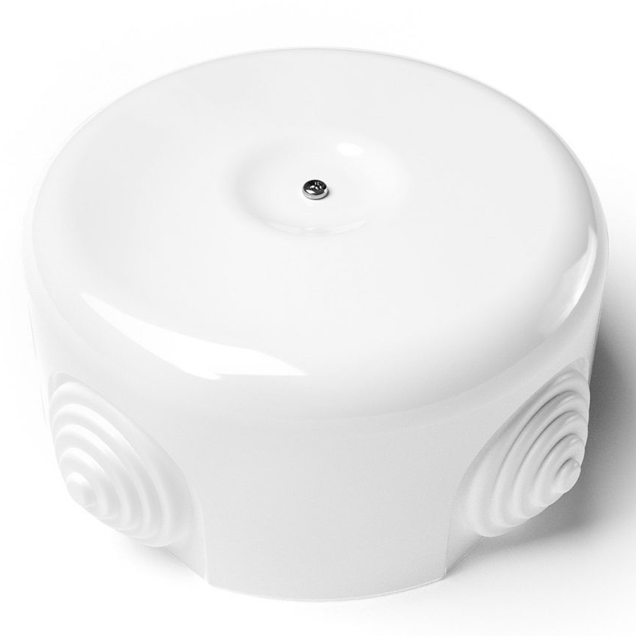 WHITE PORCELAIN JUNCTION BOX 4 TERMINAL - DYKE & DEAN