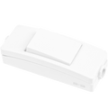 WHITE ROCKER INLINE CABLE LAMP LIGHT SWITCH - DYKE & DEAN