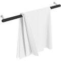 WIREWORKS SINGLE TOWEL RAIL 680 DARK OAK - DYKE & DEAN