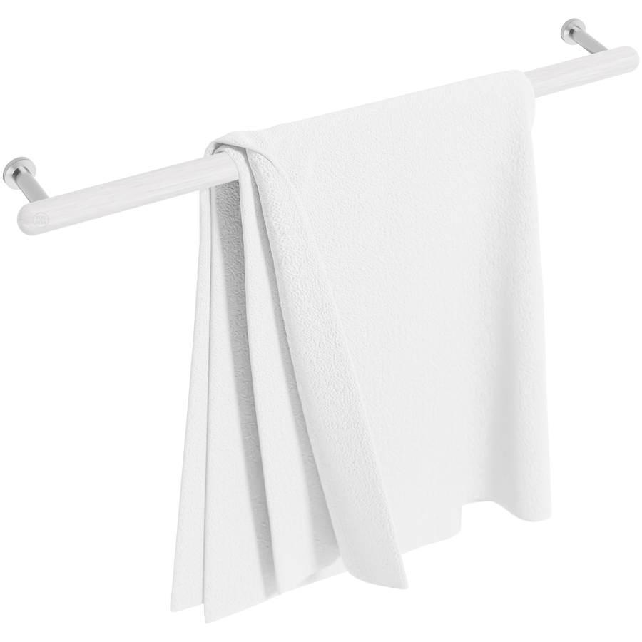 WIREWORKS SINGLE TOWEL RAIL 680 OYSTER GREY - DYKE & DEAN