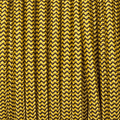 YELLOW & BLACK ZIG ZAG FABRIC CABLE - DYKE & DEAN