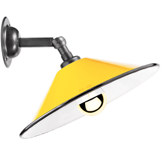 YELLOW SMALL CONE SHADE WALL LAMP - DYKE & DEAN