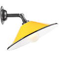 YELLOW SMALL CONE SHADE WALL LAMP - DYKE & DEAN
